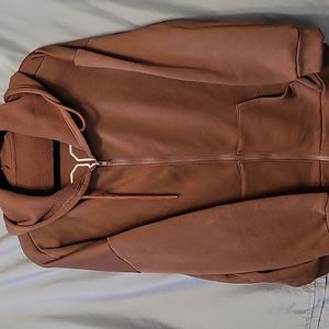 Shein Brn zipped down hooded sweater